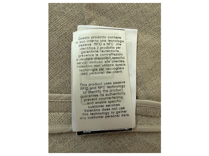 Valentino Falda Maxi de Lino Beige - vista 13
