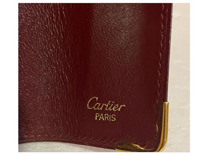Llavero Cartier de piel burdeos - vista 4