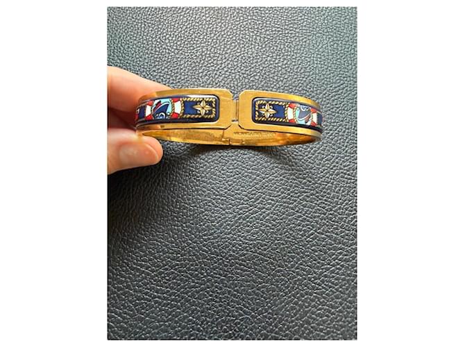 Bracciale rigido nautico Michaela Frey Bianco Rosso Blu D'oro - vista 2