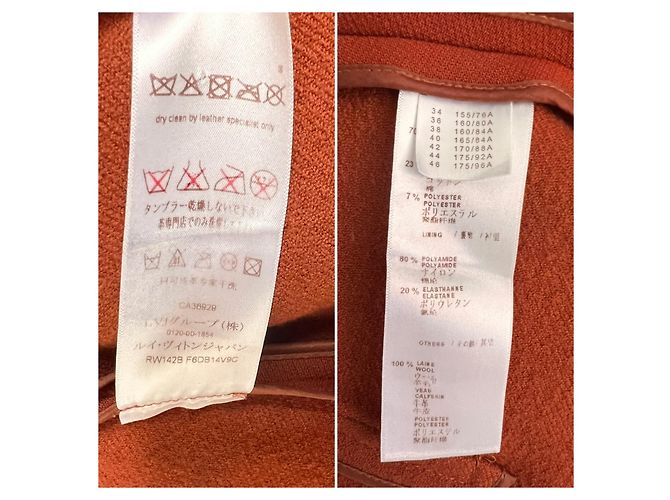 Louis Vuitton Runway Kleid Geometrisches Muster Braun Schwarz Weiß Rot Orange - Ansicht 7
