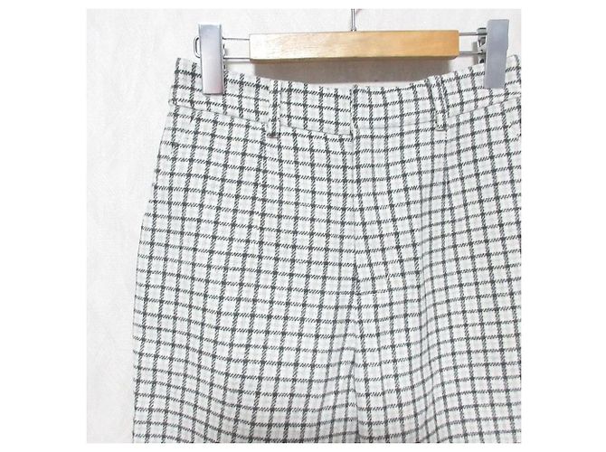Autre Marque INDIVI Check Straight Pants Weiß - Ansicht 3