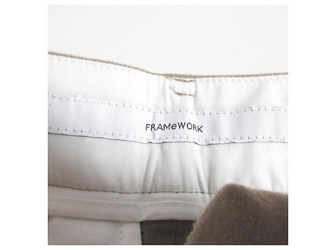 Autre Marque Calça FRAMeWORK T/R de face dupla escovada Bege - vista 4