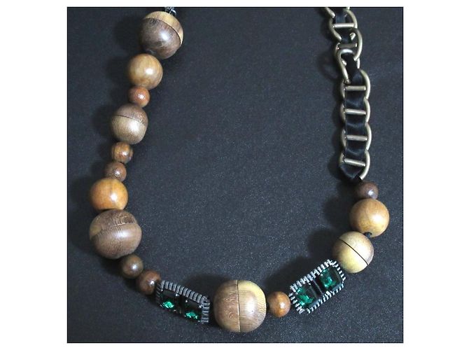 Collana con perline in legno Marni Marrone - vista 2