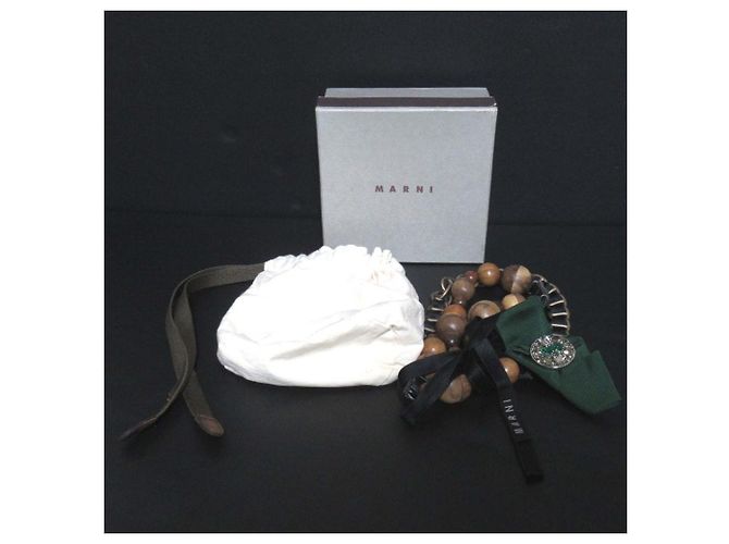 Collana con perline in legno Marni Marrone - vista 6