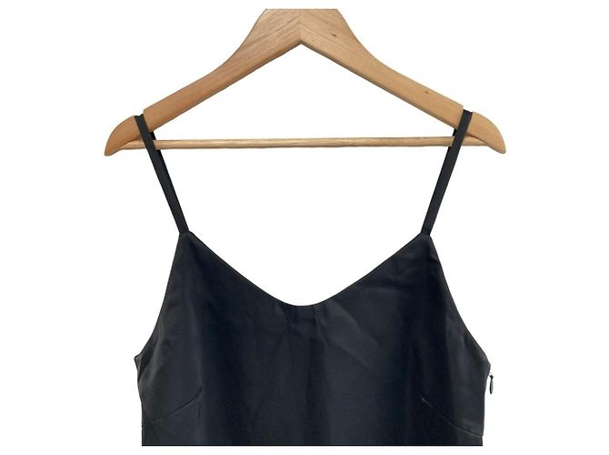 Autre Marque Col Pierrot Satin Camisole Schwarz - Ansicht 3