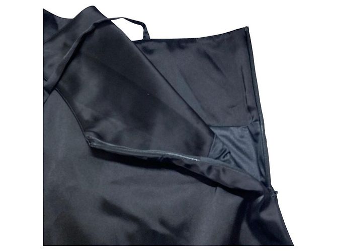 Autre Marque Col Pierrot Satin Camisole Schwarz - Ansicht 4