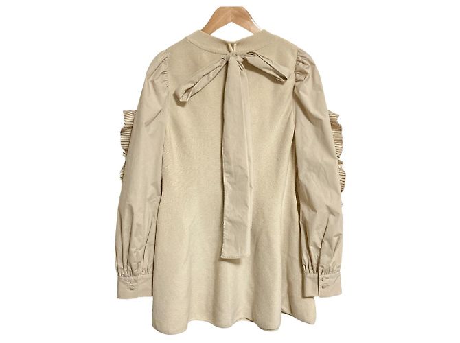 Autre Marque Strickpullover mit Plissee-Details CELFORD Beige Roh - Ansicht 2