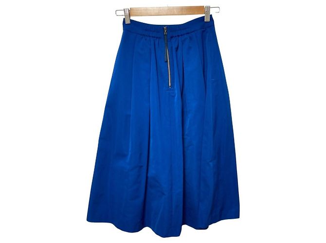 Autre Marque Falda con pliegues Tuck Volume Maglie le cassetto Azul - vista 2