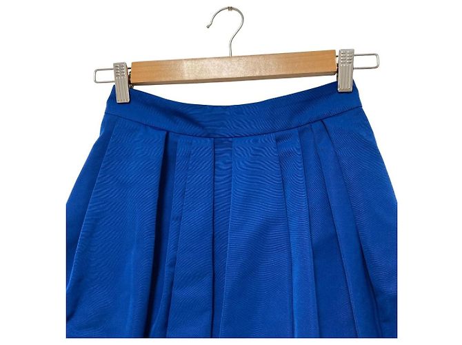 Autre Marque Falda con pliegues Tuck Volume Maglie le cassetto Azul - vista 3