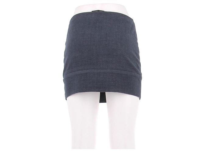 Prada Minifalda de lana estilo denim Gris - vista 2