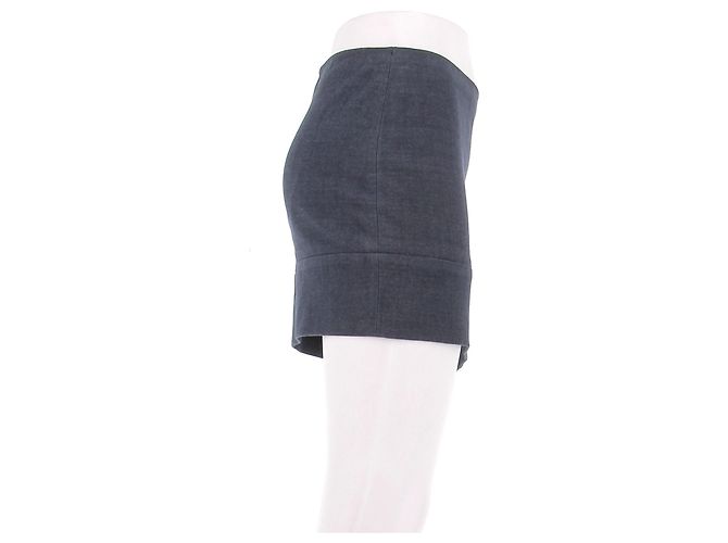 Prada Minifalda de lana estilo denim Gris - vista 3