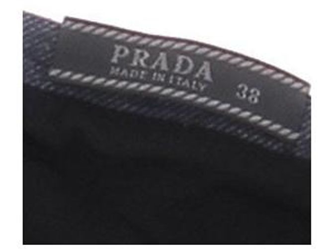 Prada Minifalda de lana estilo denim Gris - vista 6