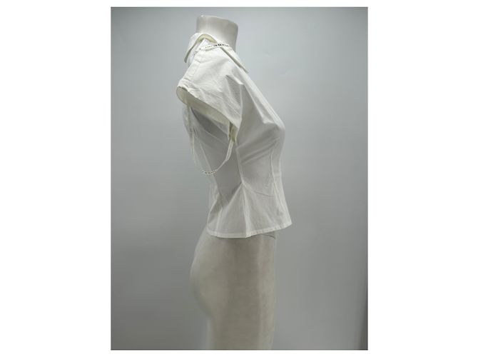 Autre Marque Camisa MY MUM MADE IT de algodón blanca S Blanco - vista 4