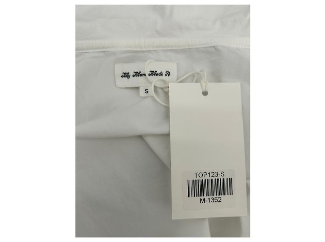 Autre Marque Camisa MY MUM MADE IT de algodón blanca S Blanco - vista 5