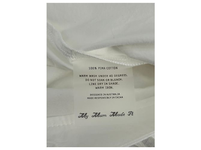 Autre Marque Camisa MY MUM MADE IT de algodón blanca S Blanco - vista 6