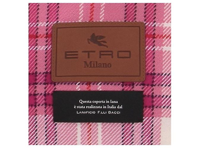 Etro Bufanda a rayas rosa y blanca - vista 3