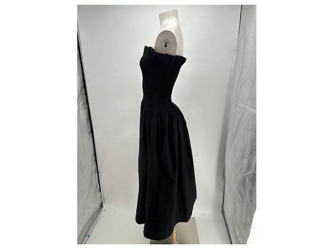 Autre Marque Vestido negro de algodón LAMAREL XS - vista 3