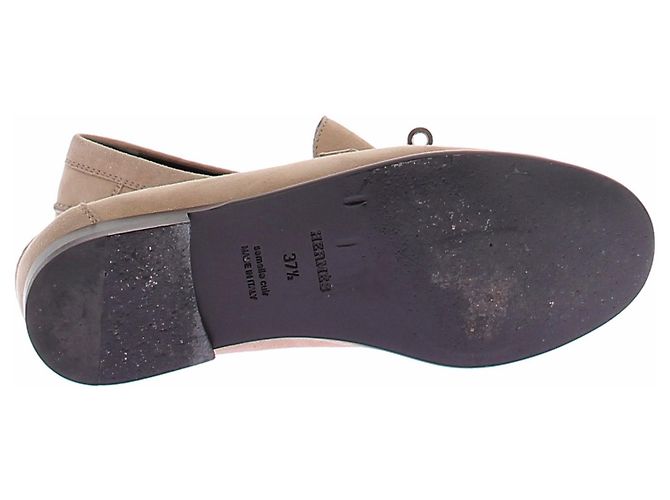 Hermès Mocassini Destin in scamosciato beige - vista 5