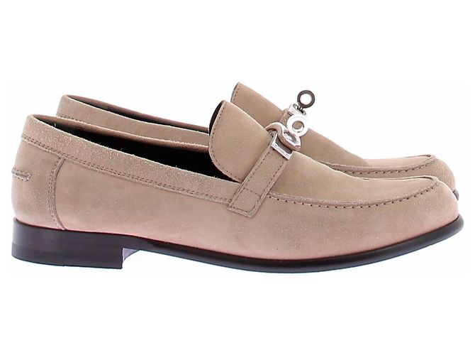 Hermès Mocassini Destin in scamosciato beige - vista 6