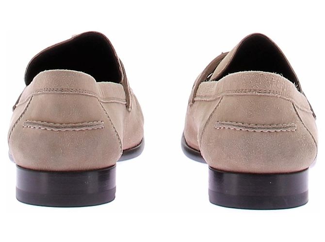 Hermès Mocassini Destin in scamosciato beige - vista 7