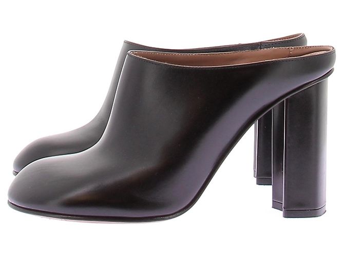 Mule Alaïa in pelle nera Nero - vista 2