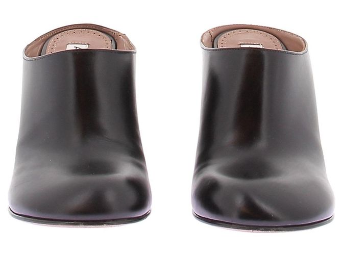 Mule Alaïa in pelle nera Nero - vista 3