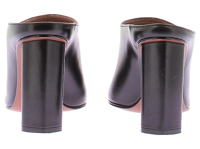 Mule Alaïa in pelle nera Nero - vista 7