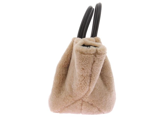 Autre Marque Borsa tote in lana DEMELLIER Beige - vista 4