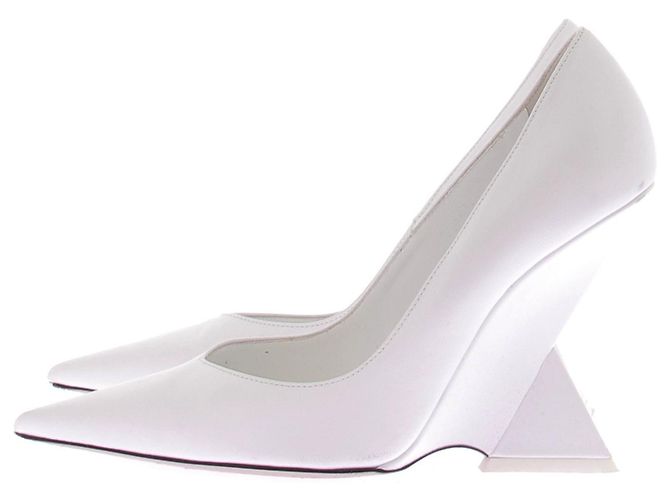 Attico Décolleté Cheope in pelle Bianco - vista 2
