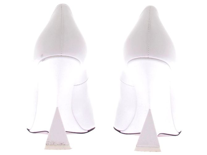 Attico Décolleté Cheope in pelle Bianco - vista 7