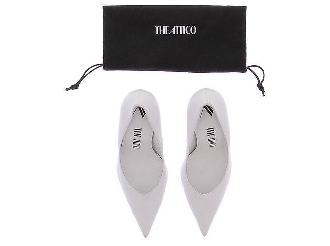 Attico Décolleté Cheope in pelle Bianco - vista 8