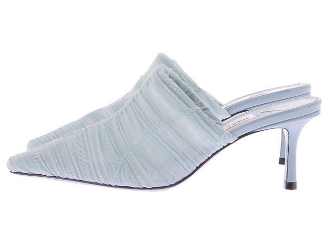 Jimmy Choo Mules Lotta 65 in tulle Blu - vista 2