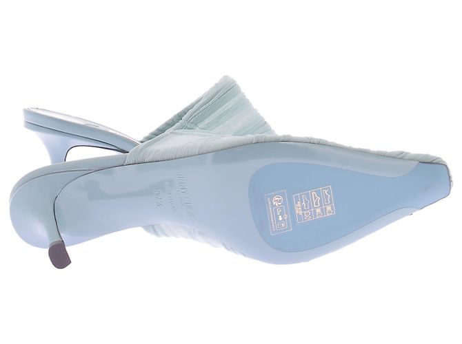 Jimmy Choo Mules Lotta 65 in tulle Blu - vista 5