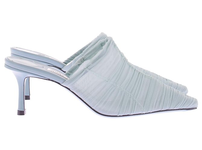 Jimmy Choo Mules Lotta 65 in tulle Blu - vista 6