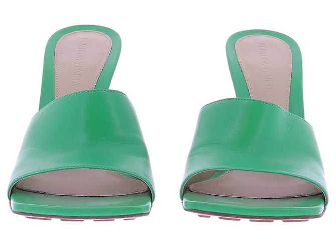 Bottega Veneta Grüne Mules mit Absatz - Ansicht 3