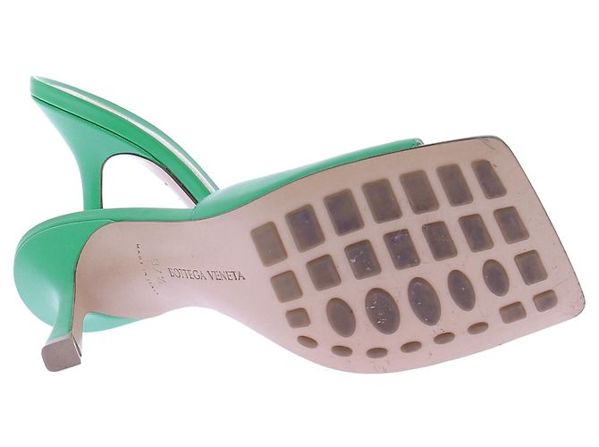 Bottega Veneta Grüne Mules mit Absatz - Ansicht 5