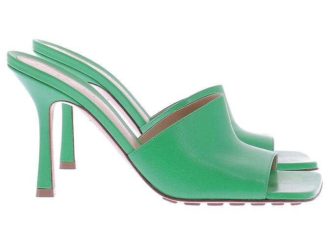 Bottega Veneta Grüne Mules mit Absatz - Ansicht 6