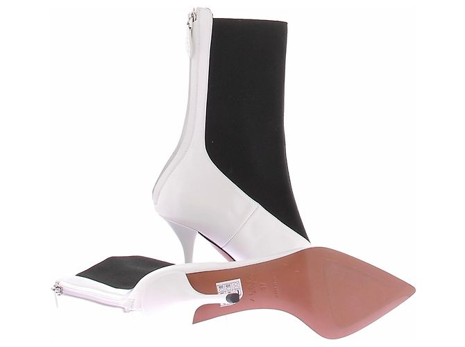 Alaïa Spitze Lederstiefeletten Weiß - Ansicht 5