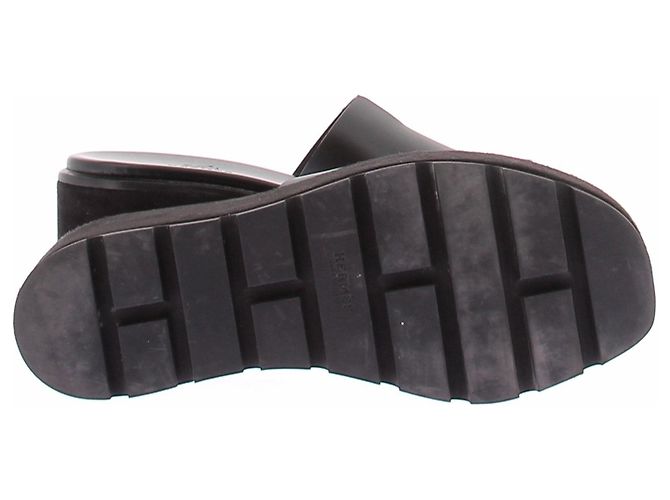 Hermès Mule Eze in pelle e scamosciato neri Nero - vista 5