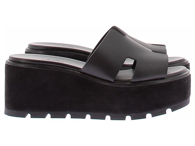 Hermès Mule Eze in pelle e scamosciato neri Nero - vista 6