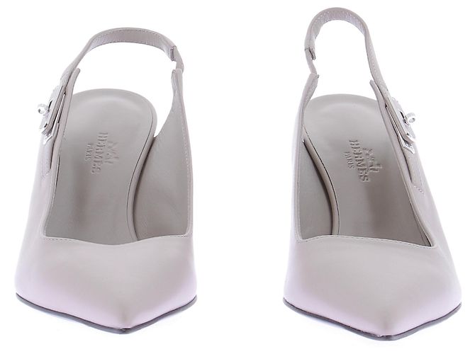 Hermès Lover 80 Pumps Grau Leder Größe 37 - Ansicht 3