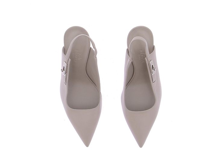 Hermès Lover 80 Pumps Grau Leder Größe 37 - Ansicht 4