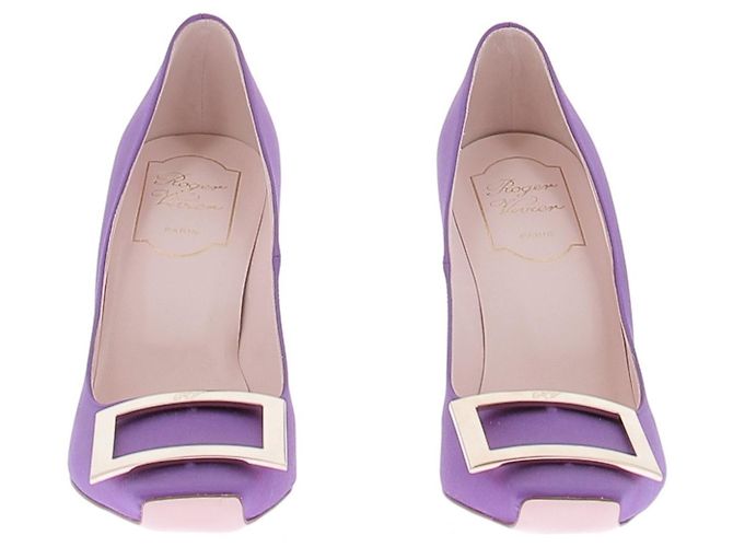 Roger Vivier Décolleté Trompette viola Porpora - vista 3