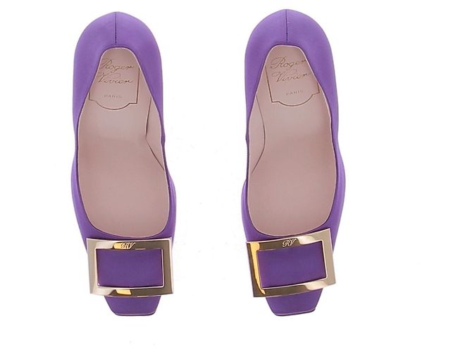 Roger Vivier Décolleté Trompette viola Porpora - vista 4