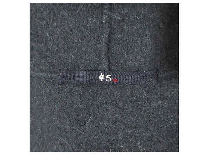 Autre Marque Abrigo con capucha de lana y alpaca 45R Azul Azul marino - vista 6