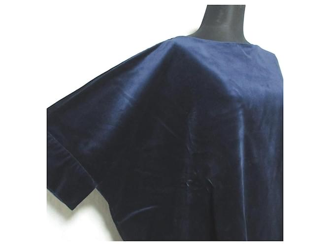 Autre Marque Honnete Samtkleid Blau - Ansicht 4