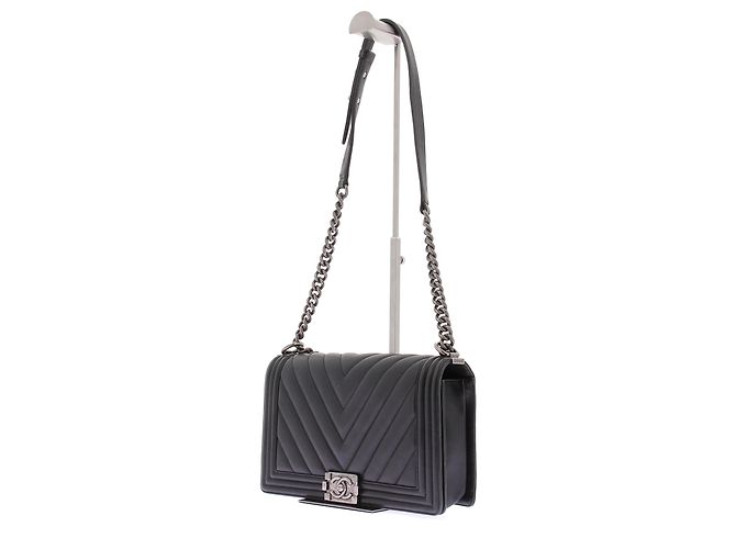 Chanel Borsa Boy in pelle Nero - vista 2