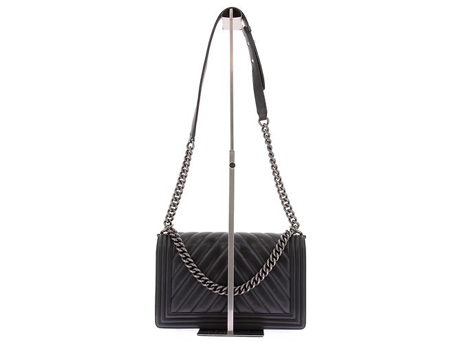 Chanel Borsa Boy in pelle Nero - vista 3
