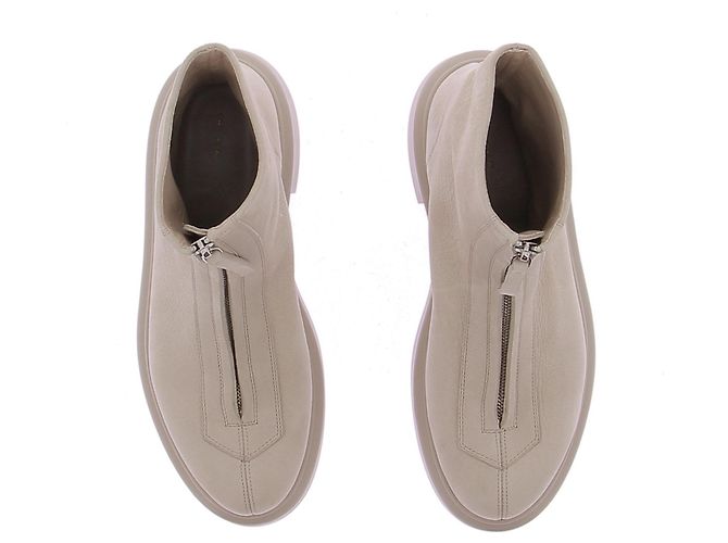 The row Botines de cuero "Zipped Boots" Blanco - vista 3