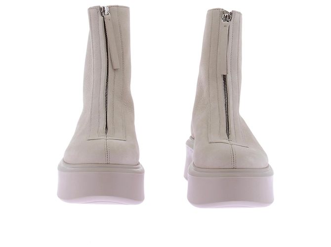 The row Botines de cuero "Zipped Boots" Blanco - vista 4
